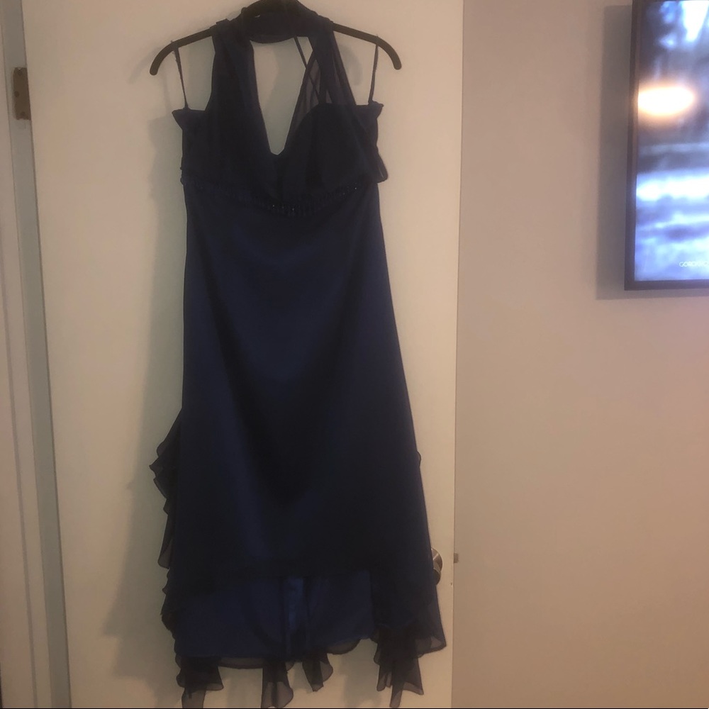 Custom made halter evening dress